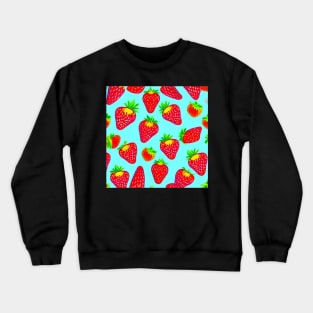 Strawberries Pattern Crewneck Sweatshirt